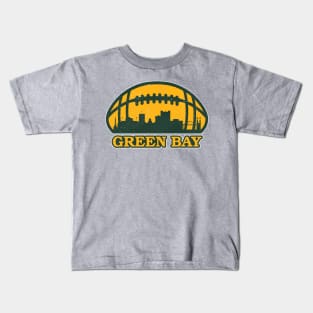 Green Bay Football Skyline Kids T-Shirt